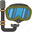diving, goggles, mask, scuba, snorkel 