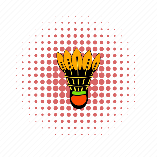 Badminton, comics, feather, fun, play, shuttlecock, sport icon - Download on Iconfinder