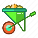 wheelbarrow, gardening, cart, trolley, farm