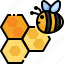 animal, bee, farm, honey, honeycomb 