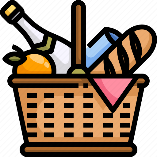 Basket, camping, food, picnic icon - Download on Iconfinder
