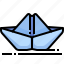 boat, origami, paper, ship 