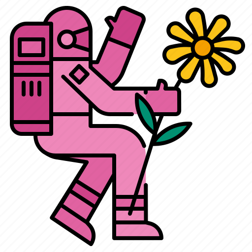 Astronaut, floral, nature, summer, spring, space icon - Download on Iconfinder