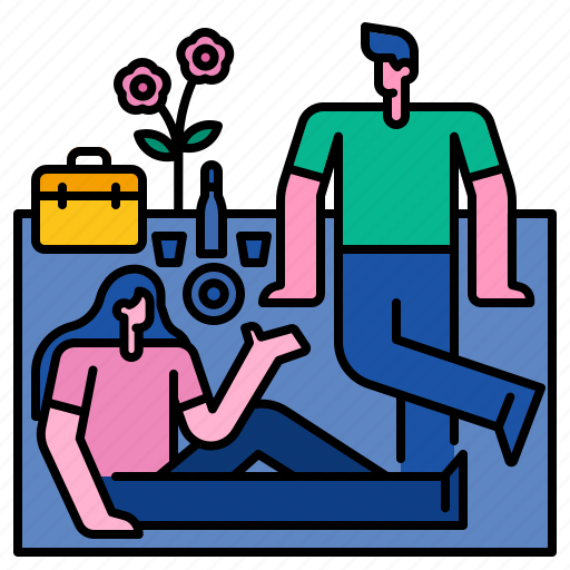 Picnic, couple, love, man, together, woman, summer icon - Download on Iconfinder