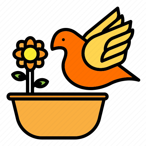 Bird, nature, flower, beautiful, garden, summer, spring icon - Download on Iconfinder