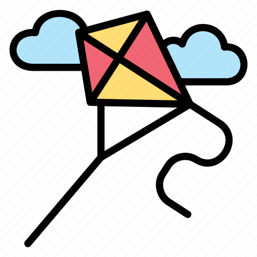 Kite, sky, flying, toy, fly, cloud, wind icon - Download on Iconfinder