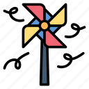 pinwheel, wind, toy, wheel, air, rotation, spring