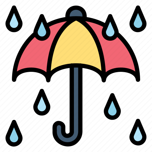 Rain, umbrella, weather, drop, rainy, water, raindrop icon - Download on Iconfinder