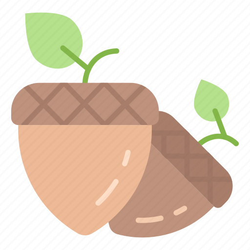 Acorn, plant, oak, forest, nut, leaf, seed icon - Download on Iconfinder