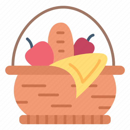 Food, picnic, basket, lunch, spring icon - Download on Iconfinder