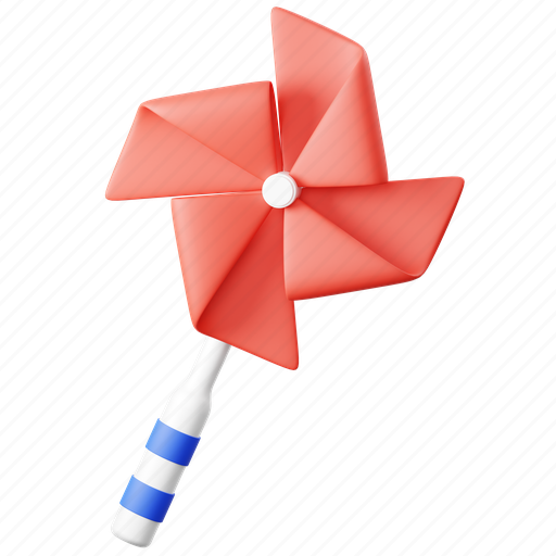 Windmill, mill, paper, toy, game, play, wind 3D illustration - Download on Iconfinder