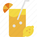 lemonade, lemon, juice, food, and, restaurant, straw, season