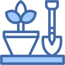 gardening, spring, sprout, shovel, tool
