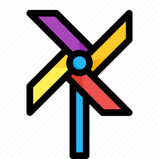 Pinwheel, toy, wind, windmill icon - Download on Iconfinder