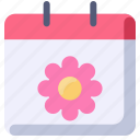 calendar, date, flower, spring