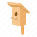birdhouse, box, care, cartoon, nest, shelter, sign