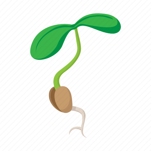Bean, cartoon, leaf, plant, seed, sign, sprout icon - Download on Iconfinder