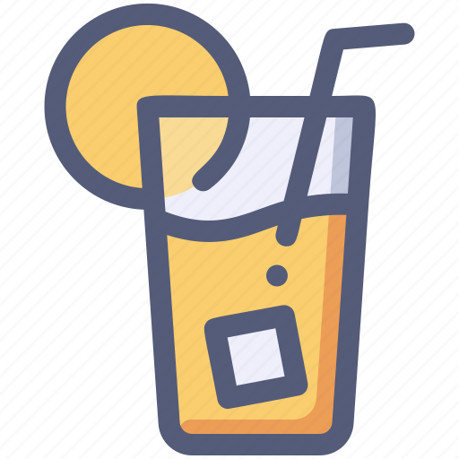 Beverage, drink, ice, lemon, tea icon - Download on Iconfinder