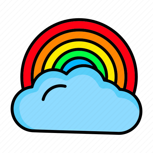 Cloud, rainbow, rainbowforecast, weather icon - Download on Iconfinder