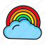 cloud, rainbow, rainbowforecast, weather 