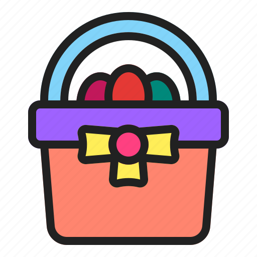 Basket, egg, gift, picnic, spring icon - Download on Iconfinder