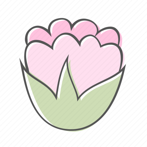 Big, bud, floral, flower, ornament, pink, plant icon - Download on Iconfinder