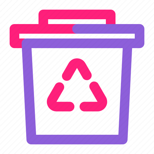 Bin, dual, gardening, line, multiply, recycle, tools icon - Download on Iconfinder