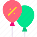 balloons, offer, sales, birthday, and, party, bargain