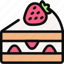 strawberry shortcake, cake, food, dessert, bakery, sweet