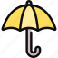 umbrella, equipment, waterproof, protection, keep dry, rain 