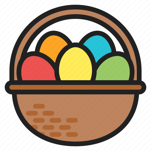 Spring, springtime, seasons, flowers, easter, eggs, basket icon - Download on Iconfinder