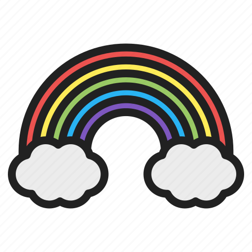 Spring, springtime, seasons, flowers, weather, rainbow, clouds icon - Download on Iconfinder