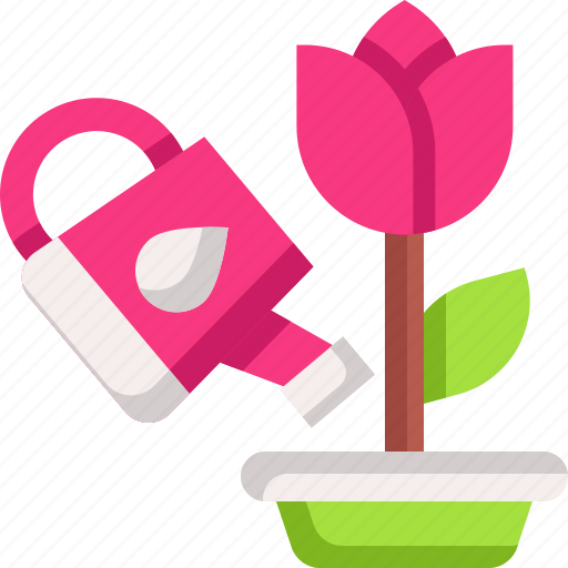 Watering, can, gardening, rose, flower icon - Download on Iconfinder