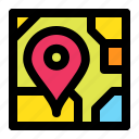 address, building, map, navigation, pin, square, street