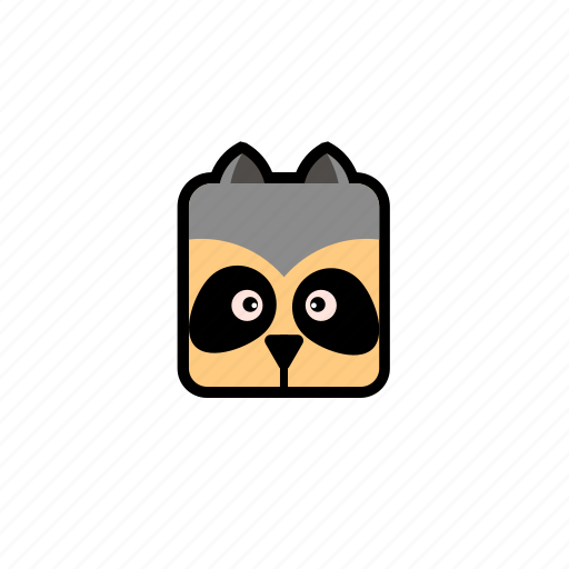 Animals, cute, cute square animals, domestic animal, emoji, rakoon, zoo icon - Download on Iconfinder
