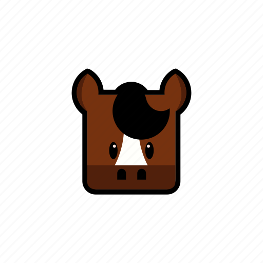 Animal, domestic, farm, horse, race, speed, square horse icon - Download on Iconfinder