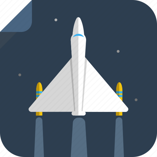 Fly, flight, space, plane, stars, night, spaceship icon - Download on Iconfinder