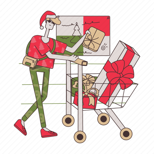 Holiday, winter, gifts, gift, xmas, buying, snow illustration - Download on Iconfinder