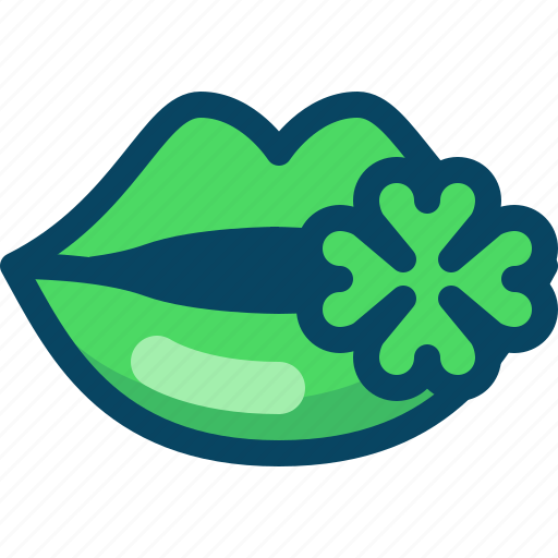 Cloverleaf, day, kiss, lips, mouth, patricks icon - Download on Iconfinder