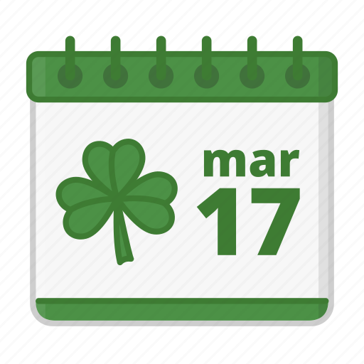 Calendar, celebration, festival, holiday, saint patrick's day icon - Download on Iconfinder