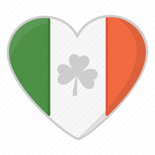Flag, heart, irish flag, saint patrick's day, shamrock icon - Download on Iconfinder