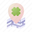 irish, location, map, pin