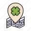 irish, location, map, pin 