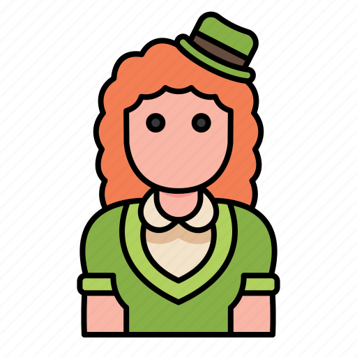 Irish, woman, people, st, patrick icon - Download on Iconfinder