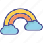 cloud, forecast, rainbow, weather, saint patricks rainbow 