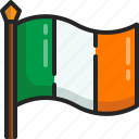 ireland, irish, country, flag, banner, national, ensign