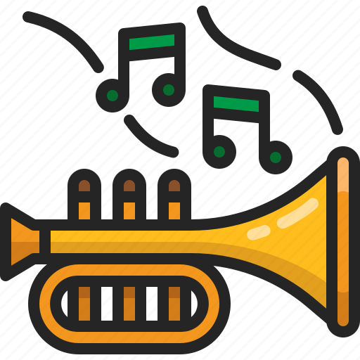 Trumpet, instrument, parade, music, entertainment, horn icon - Download on Iconfinder