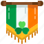 banner, irish, flag, fabric, decoration, st, patrick 