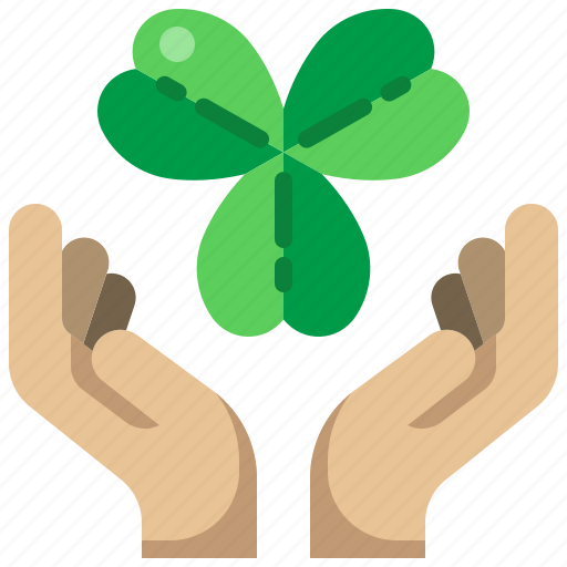 Clover, leaf, shamrock, hand, culture, irish icon - Download on Iconfinder