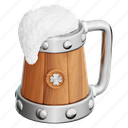 wooden, beer, mug 